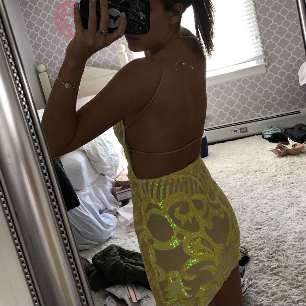 Open back sequin dress